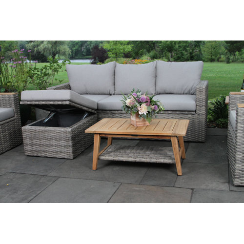Birch Lane™ Genesis 3 Piece Rattan Sectional Seating Group with
